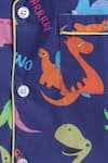 Shop_Knitting Doodles_Blue Dinosaur Print Night Suit Set _Online_at_Aza_Fashions