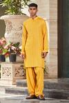 Bohame_Yellow Kurta Georgette Embroidery Chikankari Yug Sequin With Salwar_Online_at_Aza_Fashions