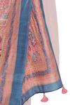 Shingora_Pink Silk Tasseled Edge Dupatta_at_Aza_Fashions