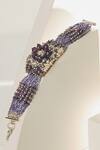 Buy_House Of D"Oro_Purple Semi Precious Stone Mayima Embellished Bracelet_at_Aza_Fashions