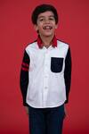 Little Boys Closet_Multi Color Cotton Block Shirt_Online_at_Aza_Fashions