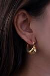Shop_Anushka Jain Jewellery_Gold Plated Handcrafted Bali Hoops_Online_at_Aza_Fashions