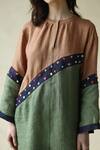Roza Pret_Multi Color Panelled Linen Tunic_Online_at_Aza_Fashions