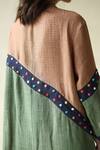 Roza Pret_Multi Color Panelled Linen Tunic_at_Aza_Fashions