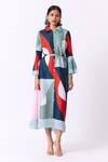 Buy_Scarlet Sage_Green Polyester Betsy Printed Shirt Dress_Online_at_Aza_Fashions