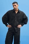 Buy_Siddhant Agrawal_Black 100% Cotton Batwing Shirt_Online_at_Aza_Fashions