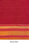 Paaprika_Red Pure Cotton Handwoven Stripe Pattern Ilkal Saree _Online_at_Aza_Fashions