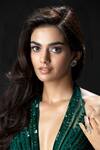 Rohit Gandhi + Rahul Khanna_Green Tulle Lining - Vis Crepe And Cancan Embellishment Sequin Orana Gown _Online_at_Aza_Fashions