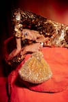 Buy_Aanchal Sayal_Gold Embroidered Bliss Handcrafted Potli Bag _at_Aza_Fashions