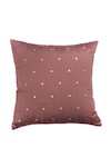 House This_Brown Polyester Printed Sirhind Glitter Cushion Cover_Online_at_Aza_Fashions