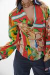 Cin Cin_Multi Color Reeba Silk Chinese Print Shirt_Online_at_Aza_Fashions