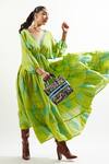 Shop_Cin Cin_Green Cotton Lace V-neck Falak Tiered Hem Maxi Dress _Online_at_Aza_Fashions