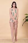 Buy_Chambray & CO._Beige All Weather Pure Silk Embroidery Appliques Raine Work Shirt And Pant Set _Online_at_Aza_Fashions
