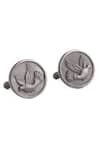 Cosa Nostraa_Black Flying Bird Cufflinks _Online_at_Aza_Fashions