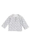 Charkhee_White Handloom Cotton Printed Block Night Suit Set_at_Aza_Fashions