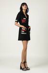 Buy_Shahin Mannan_Black Japanese Crepe Embroidered Measuring Tape Summer Coat Dress  _Online_at_Aza_Fashions