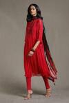 Ritu Kumar_Fuchsia Kurta Gathered Anarkali Set_Online_at_Aza_Fashions
