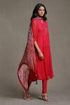 Buy_Ritu Kumar_Fuchsia Kurta Gathered Anarkali Set_Online_at_Aza_Fashions