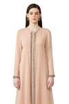 Buy Rohit Gandhi + Rahul Khanna Peach Silk, Georgette Beads, Metallic Placket Embellished Kurta And Pant Set Online at Aza Fashions Buy_Rohit Gandhi + Rahul Khanna_Peach Silk, Georgette Beads, Metallic Placket Embellished Kurta And Pant Set _Online_at_Aza_Fashions