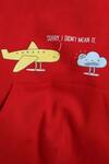 Buy_Knitting Doodles_Red Fleece Printed Cloud And Aeroplane Top & Joggers Set  _Online_at_Aza_Fashions