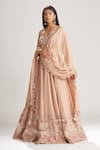 Megha Bansal_Pink Churidar Cotton Silk, Dupatta Tara Floral Embroidered Anarkali Set _Online_at_Aza_Fashions