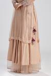 Shop_Megha Bansal_Pink Organza, Chanderi Thread, Sequin And Beads Nayantara Skirt Set _Online_at_Aza_Fashions