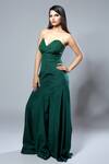 Buy_Julie By Julie Shah_Emerald Green Crepe Cutdana, Sequin, Salli Sweetheart Neck Embroidered Tube Gown_Online_at_Aza_Fashions