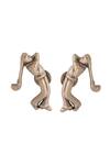 Cosa Nostraa_Gold Golfer Carved Collar Tips_Online_at_Aza_Fashions