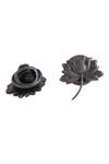 Cosa Nostraa_Black Divine Lotus Brass Collar Tips_at_Aza_Fashions
