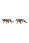 Cosa Nostraa_Gold Calm Cheetah Brass Collar Tips_Online_at_Aza_Fashions