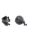Cosa Nostraa_Black Calm Cheetah Carved Collar Tips_at_Aza_Fashions