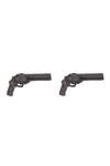 Cosa Nostraa_Black Power Gun Carved Collar Tips_Online_at_Aza_Fashions