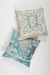 Buy_ORNA_Multi Color Cotton Digital Print Vintage Floral Cushion Cover - Set Of 2 _Online_at_Aza_Fashions