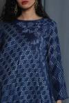 Buy_Krishna Mehta_Blue Chanderi Printed Asymmetrical Tunic