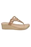 Vanilla Moon_Gold Embellished Carmen Cutout Wedges _Online_at_Aza_Fashions
