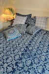 CocoBee_Blue 100% Cotton Hand Block Print Bedcover Set _Online_at_Aza_Fashions