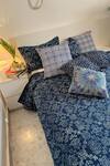 Buy_CocoBee_Blue 100% Cotton Hand Block Print Bedcover Set _Online_at_Aza_Fashions