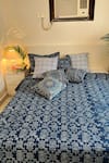 CocoBee_Blue 100% Cotton Hand Block Print Bedcover Set _at_Aza_Fashions