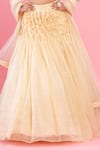 PIRI INDIA_Yellow Organza, Chanderi, Tulle Sequins, Pearls, Beads, Hand Lehenga Set _Online_at_Aza_Fashions