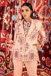 Betrue_Pink Handloom Cotton, Silk Embroidery Blazer _Online_at_Aza_Fashions