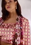 Shop_Betrue_Pink Handloom Cotton, Silk Embroidery Geometric And Floral Print Blazer _Online_at_Aza_Fashions