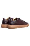 Buy_Dmodot_Brown Upper Material Scuro Marrone Leather Sneakers_Online_at_Aza_Fashions