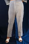 Banana Labs_White Cotton Printed Striped Round Grade Flab Kurta Pant Set _at_Aza_Fashions