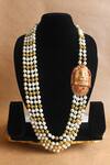 Nayaab By Sonia_Gold Plated Trimala Temple Pendant Necklace _Online_at_Aza_Fashions