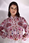 Betrue_White Handloom Cotton Kashan Print Shirt _Online_at_Aza_Fashions