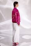 Buy_Betrue_Pink Embroidery Collared Floral Hand Bomber Jacket _Online_at_Aza_Fashions