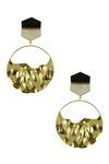 Buy_Varnika Arora_Black Stones Alize Circular Shape Earrings_Online_at_Aza_Fashions