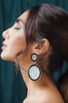 Varnika Arora_Onyx And Enamel Azia Dangler Earrings _Online_at_Aza_Fashions
