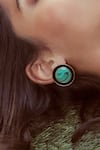 Buy_Varnika Arora_Black Alyssa Embellished Studs _Online_at_Aza_Fashions