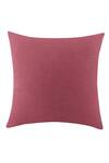 Shop_Khaabka_Red Cotton Linen Embroidery Resham Cushion Cover - Set Of 2 _Online_at_Aza_Fashions